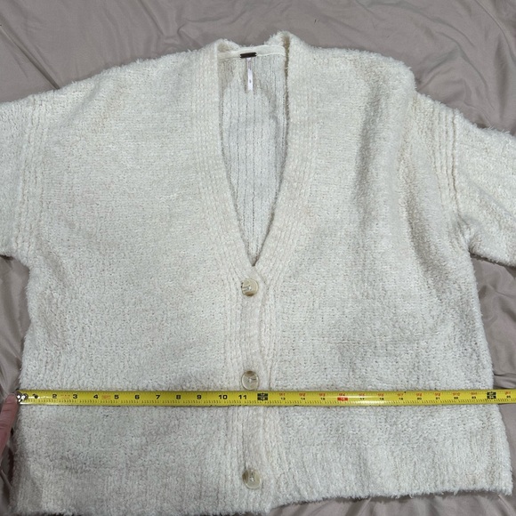 FREE PEOPLE Heather Cardi Stark White - Picture 7 of 7
